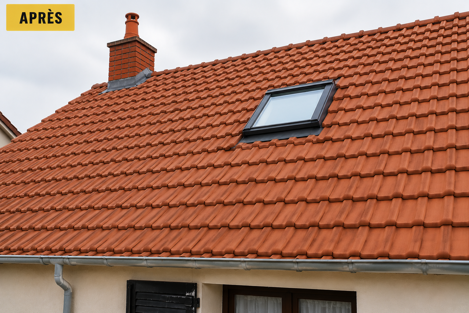Toiture après rénovation à Pontoise